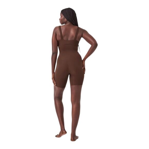 SPANX Power Series Mid Thigh Shaping Shorts Shapewear Sz M Chestnut 2745 - Picture 6 of 14
